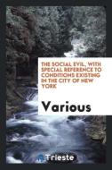 The social evil, with special reference to conditions existing in the city of New York di Various edito da Trieste Publishing