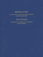 Mitteilungen des Deutschen Archäologischen Instituts, Römische Abteilung Band 120, 2014 edito da Schnell und Steiner