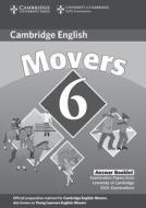 Cambridge Young Learners English Tests 6 Movers Answer Booklet di Cambridge ESOL edito da Cambridge University Press