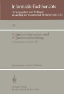 Programmiersprachen und Programmentwicklung edito da Springer Berlin Heidelberg