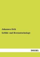 Gefühl- und Bewusstseinslage di Johannes Orth edito da DOGMA