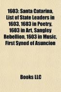 1603: Santa Catarina, List Of State Lead di Books Llc edito da Books LLC, Wiki Series