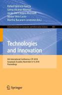 Techologies and Innovation edito da Springer-Verlag GmbH