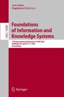 Foundations of Information and Knowledge Systems edito da Springer Nature Switzerland