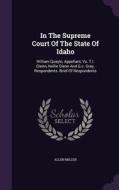 In The Supreme Court Of The State Of Idaho di Allen Miller edito da Palala Press