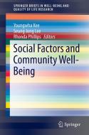 Social Factors and Community Well-Being edito da Springer International Publishing