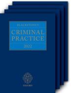 Blackstones Criminal Practice 2022 Book and Supplements di Ormerod edito da OXFORD UNIV PR