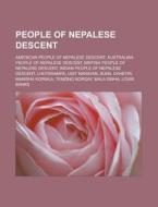 People Of Nepalese Descent: American Peo di Books Llc edito da Booksllc.Net