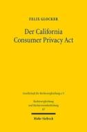 Der California Consumer Privacy Act di Felix Glocker edito da Mohr Siebeck GmbH & Co. K