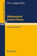 Mathematical Control Theory edito da Springer Berlin Heidelberg