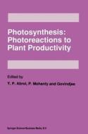 Photosynthesis: Photoreactions to Plant Productivity di Y. P. Arbol, Prasanna Mohanty edito da Kluwer Academic Publishers