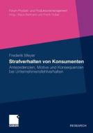Strafverhalten von Konsumenten di Frederik Meyer edito da Gabler, Betriebswirt.-Vlg