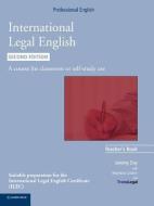 International Legal English: A Course for Classroom or Self-Study Use di Jeremy Day, Translegal(r) edito da CAMBRIDGE