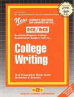 College Writing di Jack Rudman edito da National Learning Corp