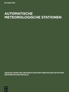 Automatische meteorologische Stationen edito da De Gruyter