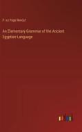 An Elementary Grammar of the Ancient Egyptian Language di P. Le Page Renouf edito da Outlook Verlag