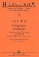 Philosophie des Rechts di G. W. F. Hegel edito da Lang, Peter GmbH