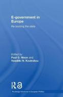 E-government in Europe di Paul G. Nixon edito da Taylor & Francis Ltd