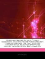2010 United Nations Security Council Res di Hephaestus Books edito da Hephaestus Books