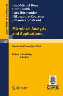 Microlocal Analysis and Applications edito da Springer Berlin Heidelberg