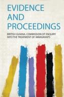 Evidence and Proceedings edito da HardPress Publishing