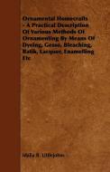 Ornamental Homecrafts - A Practical Description of Various Methods of Ornamenting by Means of Dyeing, Gesso, Bleaching,  di Idalia B. Littlejohns edito da Gayley Press