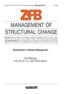 Management of Structural Change edito da Gabler Verlag