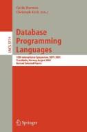 Database Programming Languages di G. Bierman edito da Springer Berlin Heidelberg