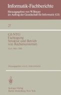 GI-NTG Fachtagung Struktur und Betrieb von Rechensystemen edito da Springer Berlin Heidelberg