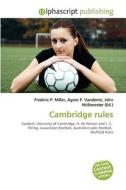 Cambridge Rules di #Miller,  Frederic P. Vandome,  Agnes F. Mcbrewster,  John edito da Vdm Publishing House