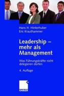 Leadership - Mehr Als Management di Hans H. Hinterhuber, Erich Krauthammer edito da Gabler