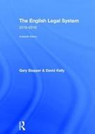 The English Legal System di Gary Slapper, David Kelly edito da Taylor & Francis Ltd
