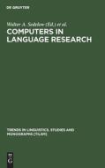 Computers in Language Research edito da De Gruyter