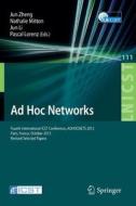 Ad Hoc Networks edito da Springer Berlin Heidelberg