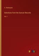Selections from the Duncan Records di A. Shakespear edito da Outlook Verlag