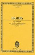 String Quartet C Minor Op 511 di JOHANNES BRAHMS edito da Schott & Co