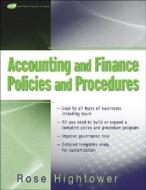 Accounting Policy (w url) di Hightower edito da John Wiley & Sons