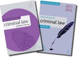 Criminal Law + Core Statutes On Criminal Law 2011-12 Value Pack di Jonathan Herring edito da Palgrave Macmillan