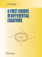 A First Course in Differential Equations di J. David Logan edito da Springer New York