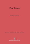 Four Essays di Murray Anthony Potter edito da Harvard University Press