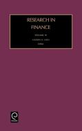 Research in Finance Rfin19 H di Chen, Andrew H. Chen edito da Emerald Group Publishing Limited