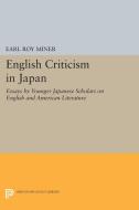 English Criticism in Japan di Earl Roy Miner edito da Princeton University Press
