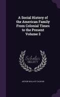 A Social History Of The American Family From Colonial Times To The Present Volume 2 di Arthur Wallace Calhoun edito da Palala Press