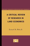 A Critical Review of Research in Land Economics di Jr. Salter edito da University of Minnesota Press