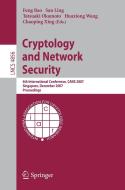 Cryptology And Network Security edito da Springer-verlag Berlin And Heidelberg Gmbh & Co. Kg