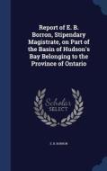 Report Of E. B. Borron, Stipendary Magistrate, On Part Of The Basin Of Hudson's Bay Belonging To The Province Of Ontario di E B Borron edito da Sagwan Press
