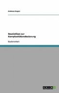 Heuristiken Zur Komplexitatsreduzierung di Andreas Kasper edito da Grin Verlag
