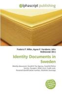 Identity Documents In Sweden edito da Vdm Publishing House