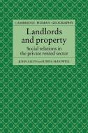 Landlords and Property di John Allen, Linda Mcdowell, Allen John edito da Cambridge University Press