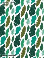 Tropical Leaves Lined Journal: Medium Lined Journaling Notebook, Tropical Leaves Almost Diagonal Pattern Jb85 Cover, 8.5x11," 204 Pages di Quipoppe Publications edito da Createspace Independent Publishing Platform